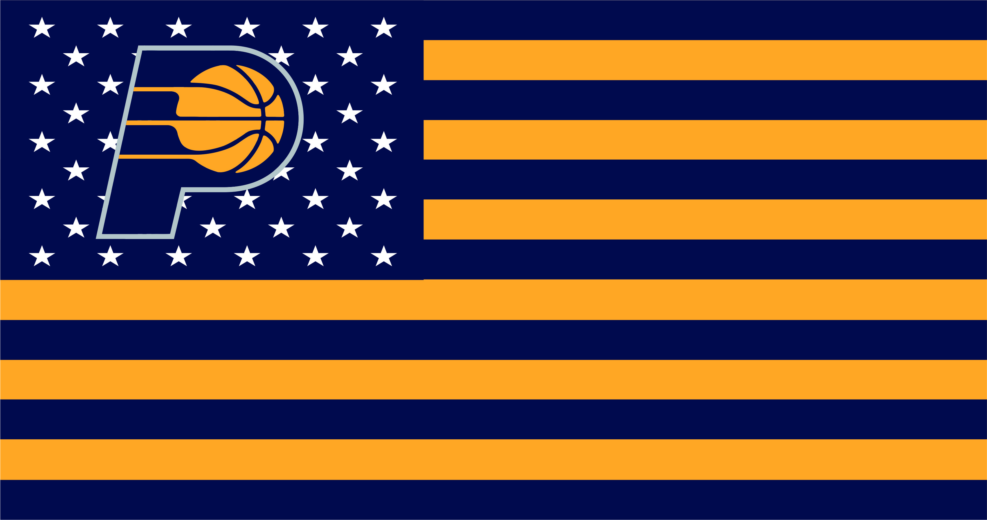 Indiana Pacers Flag001 logo vinyl decal